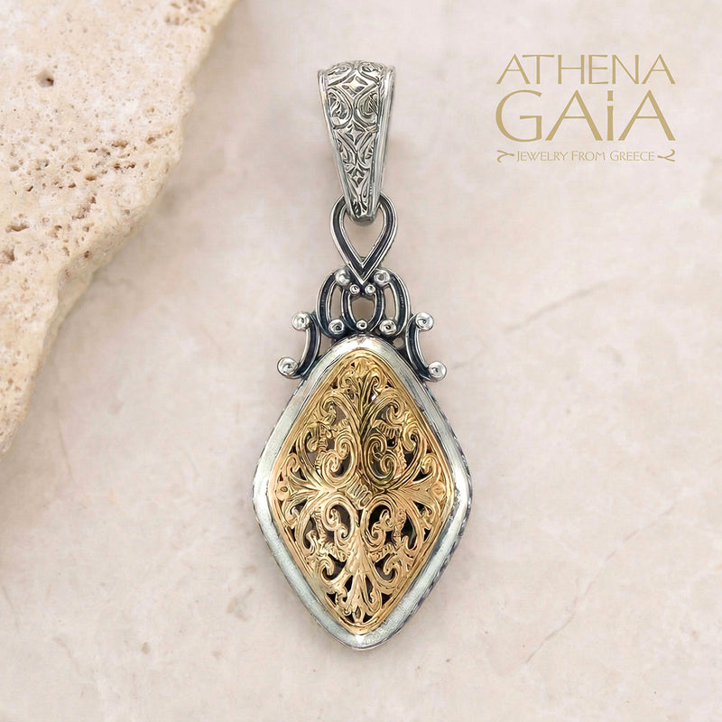 Roxana Kite Pendant - 18k Gold & Sterling Silver Pendant