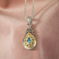 Roxana Teardrop Gemstone Pendant - 18k Gold & Sterling Silver Pendant