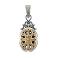 Roxana Oval Pendant - 18k Gold & Sterling Silver Pendant