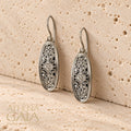 Mediterranean Oval Earrings - 925 Sterling Silver