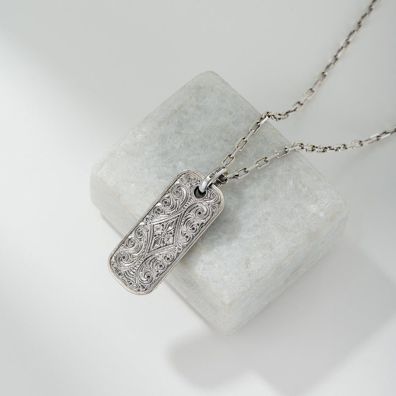 Tablet Wolf Pendant - Sterling Silver - Talisman