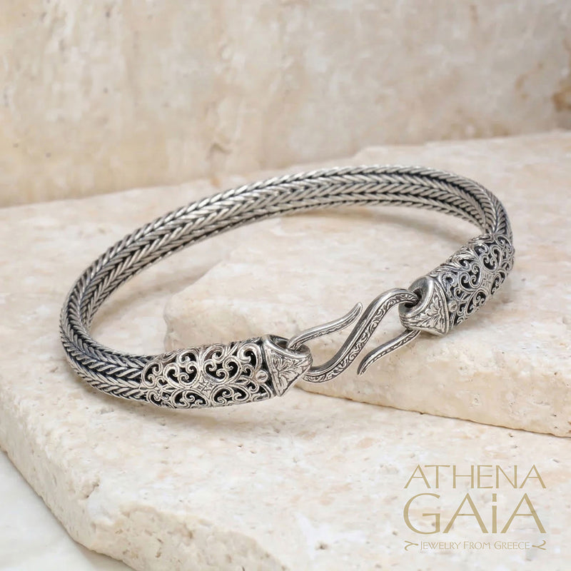 Aretousa Strap Bracelet - Sterling Silver Bracelet