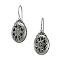 Roxana Oval Earrings - Sterling Silver - French Wire Earrings