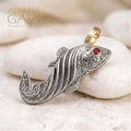 Thalassa Fish Pendant - 18k Gold & Sterling Silver Pendant