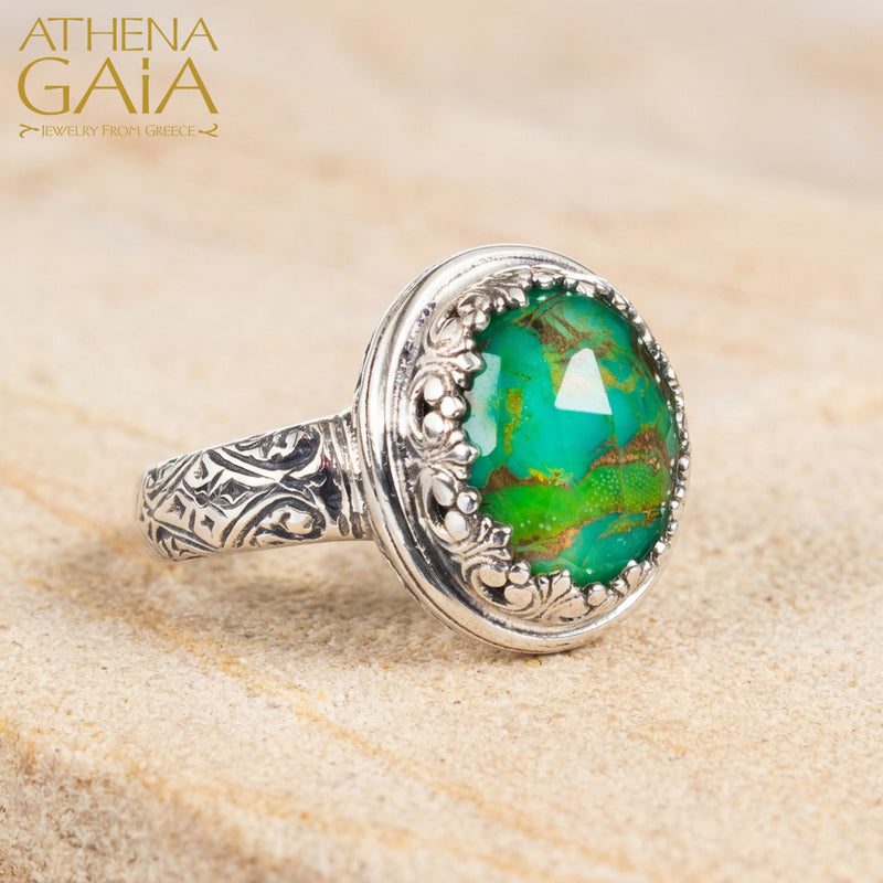 Pop Rocks Iris Oval Silver Ring (Large) - Sterling Silver Ring - Cocktail Ring