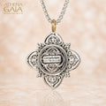 Aretousa Chi Rho Faith Cross (Large) - 18k Gold & Sterling Silver - Cross Pendant