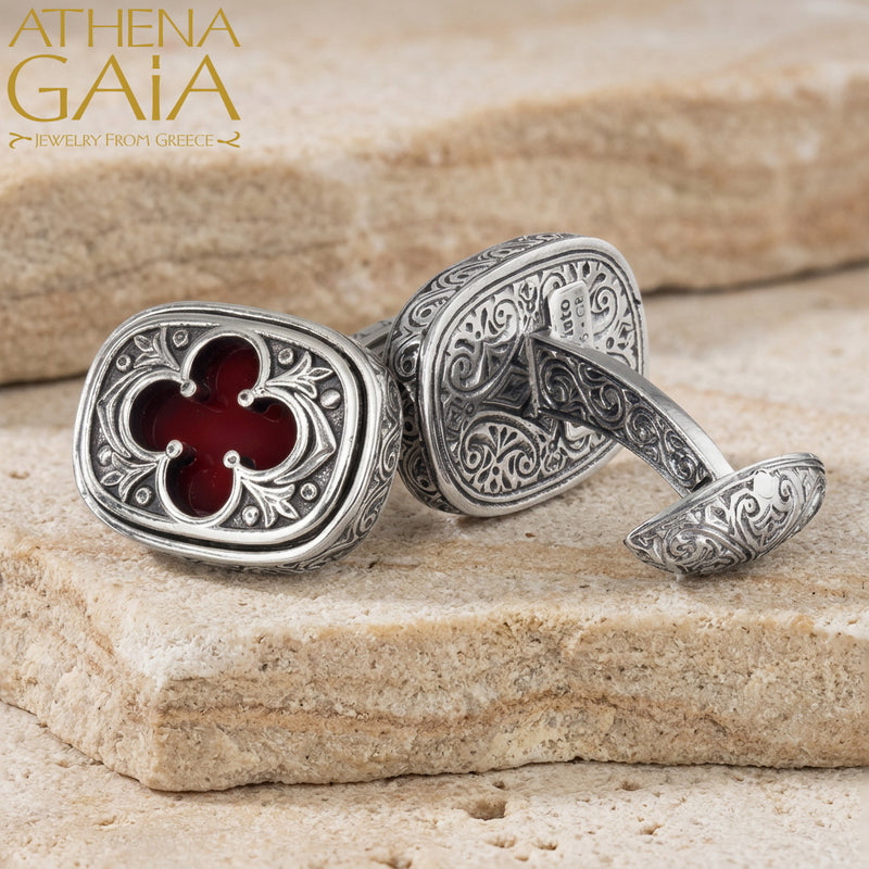 Silver Clover Odysseus Cufflinks – Sterling Silver