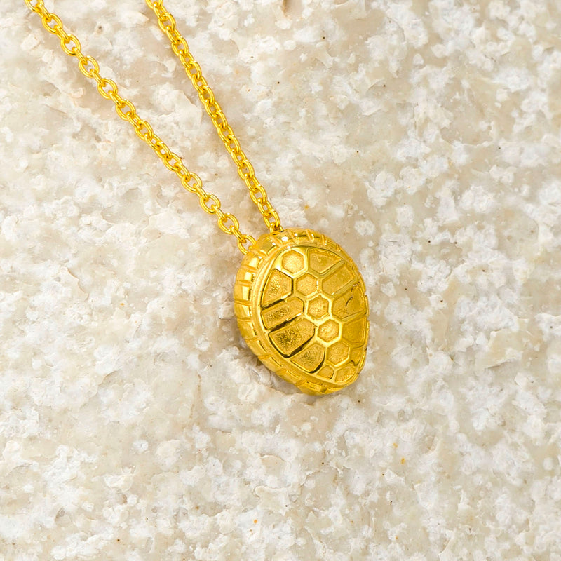 Cosmos Tortoise Pendant Necklace - 18k Gold Necklace
