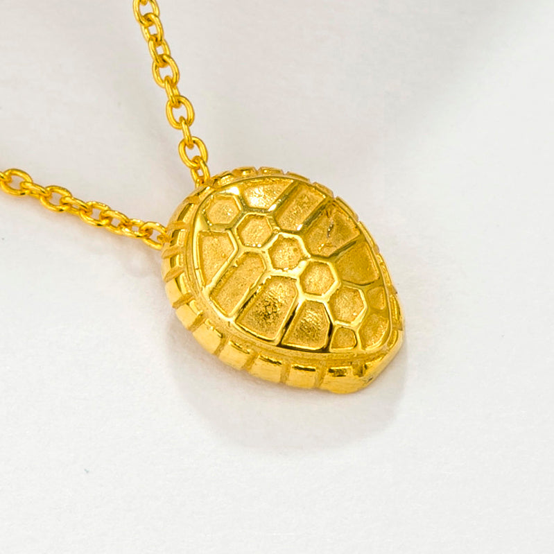 Cosmos Tortoise Pendant Necklace - 18k Gold Necklace