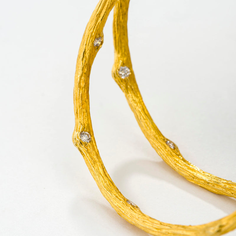 Four Seasons Winter Earrings (Large) - 18k Gold - Hoop Earrings