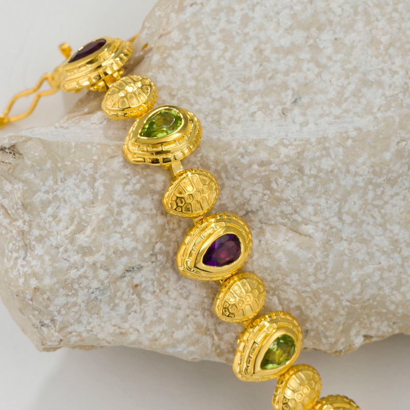 Cosmos Stone Bracelet - 18k Gold Bracelet