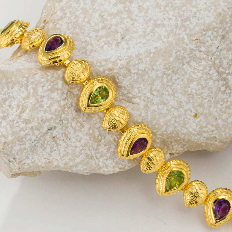 Cosmos Stone Bracelet - 18k Gold Bracelet