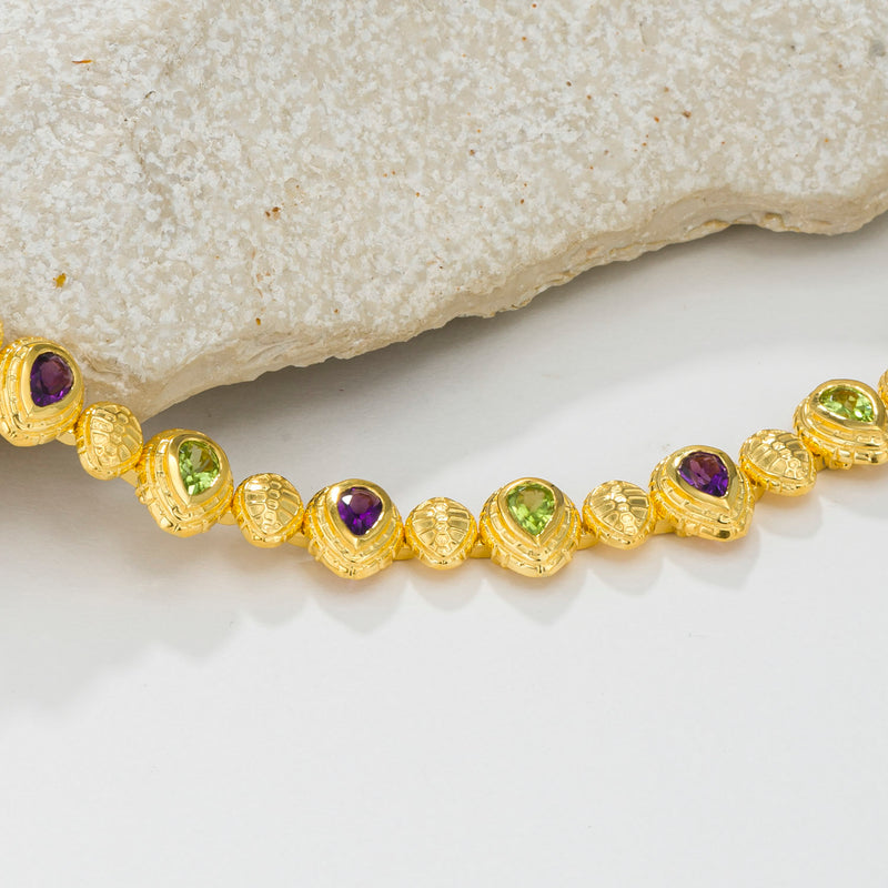 Cosmos Stone Bracelet - 18k Gold Bracelet