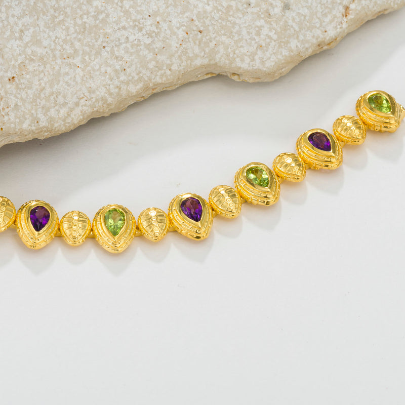 Cosmos Stone Bracelet - 18k Gold Bracelet