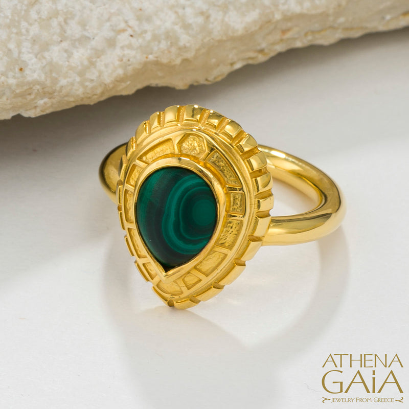 Cosmos Stone Ring (Large) - 18k Gold Ring - Cocktail Ring