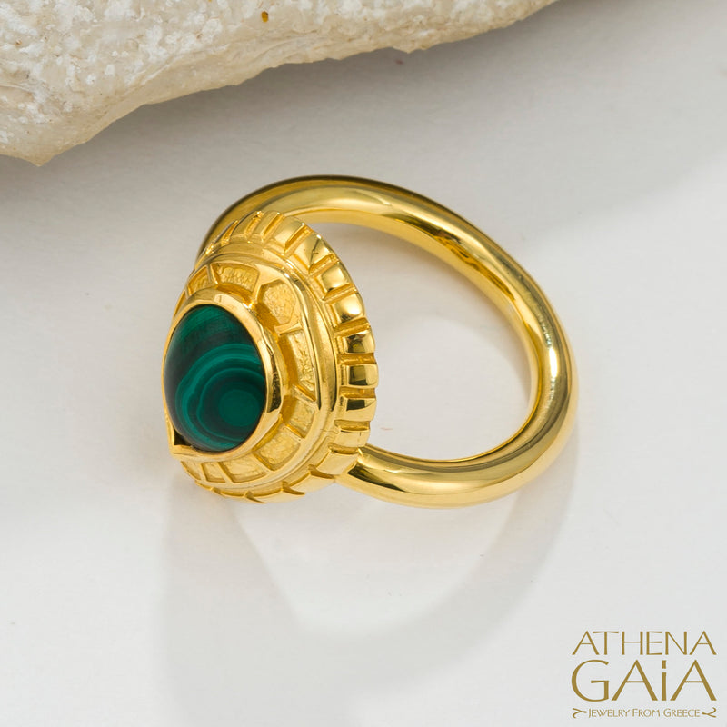 Cosmos Stone Ring (Large) - 18k Gold Ring - Cocktail Ring