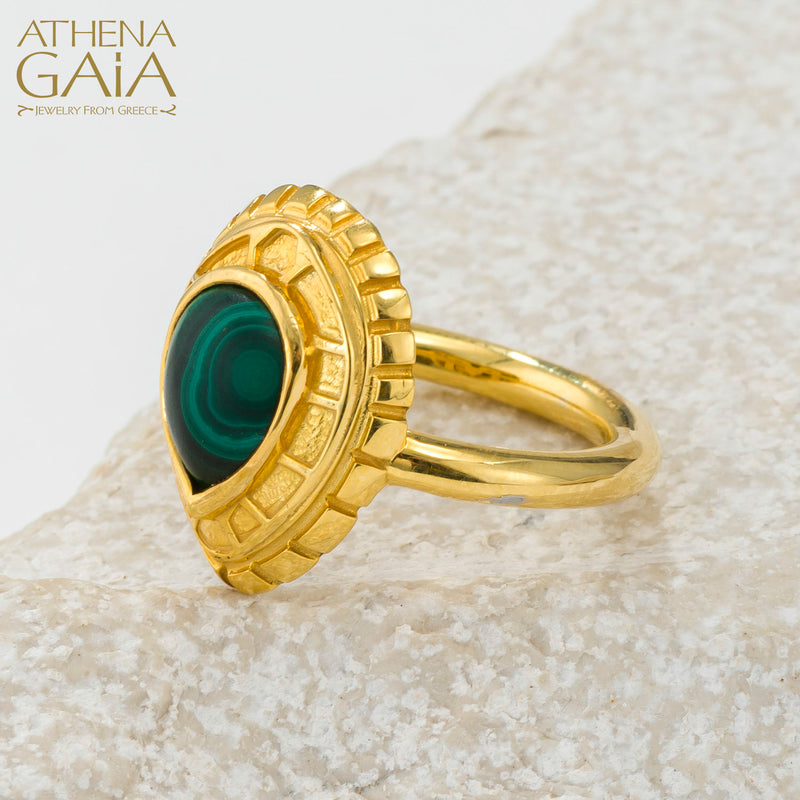 Cosmos Stone Ring (Large) - 18k Gold Ring - Cocktail Ring
