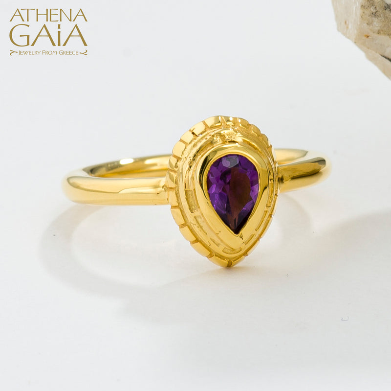 Cosmos Stone Ring (Small) - 18k Gold Ring - Cocktail Ring