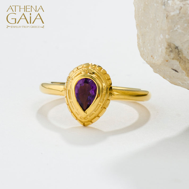 Cosmos Stone Ring (Small) - 18k Gold Ring - Cocktail Ring