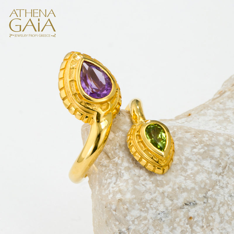 Cosmos Bypass Ring - 18k Gold Ring - Cocktail Ring