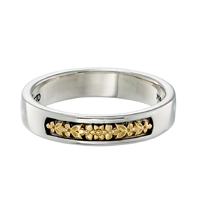Phyllon Band Ring - 18k Gold & Sterling Silver - Stackable Ring