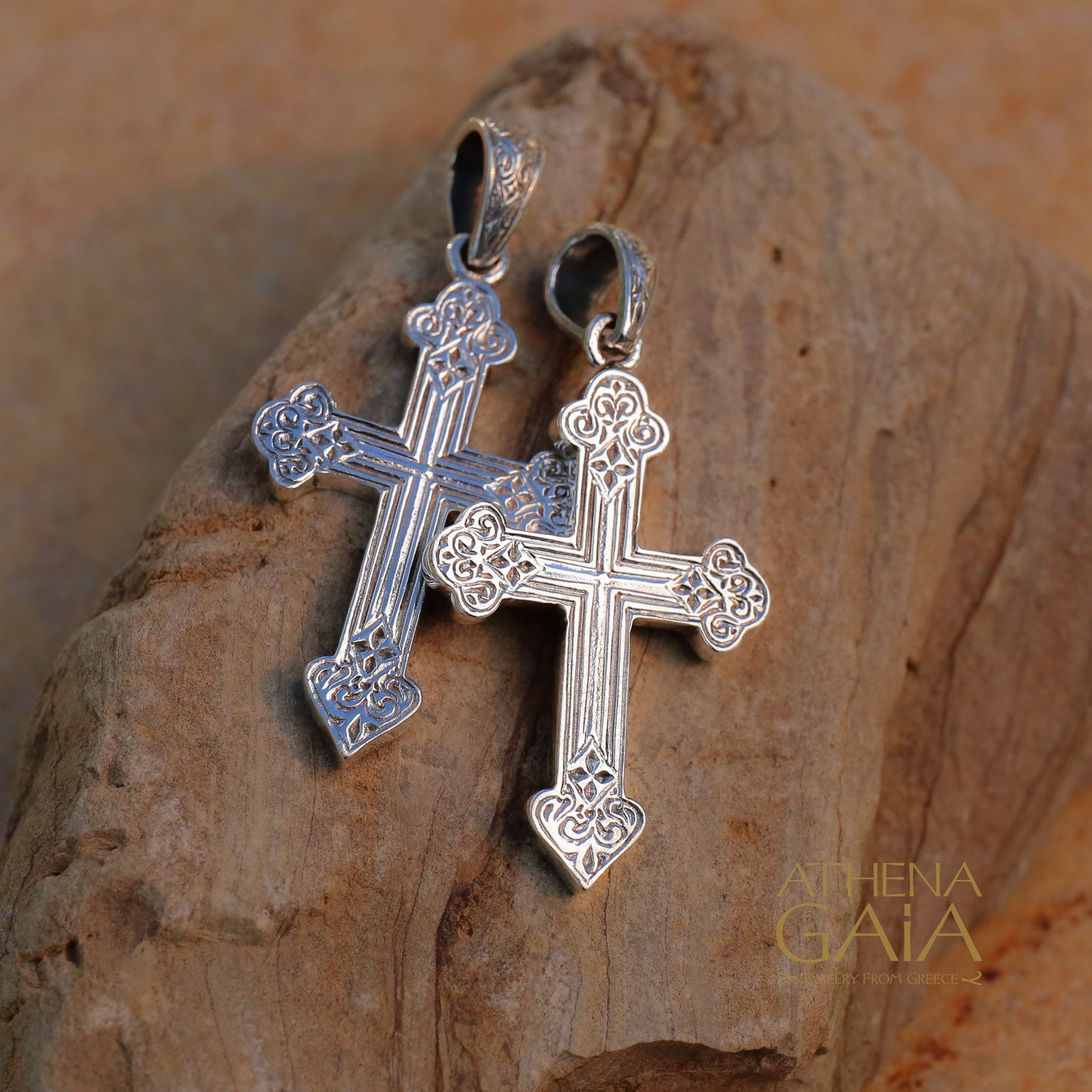 アクセサリー Anggi Agus triana Orthodox Cross (Large) - Sterling Silver - Orthodox Cross Necklace