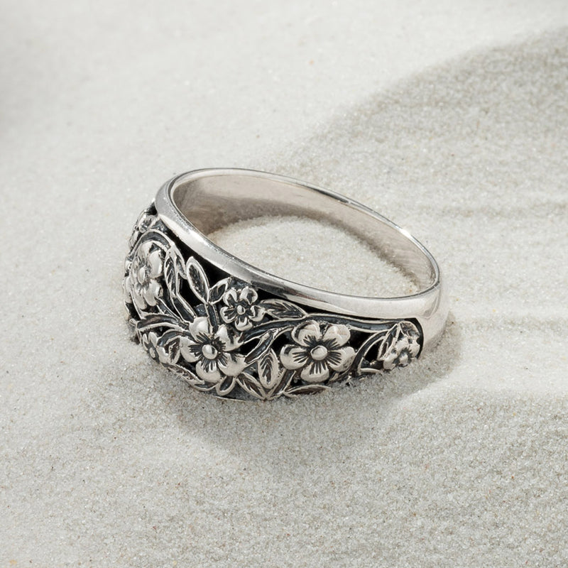 Harmony Tapered Silver Ring - Sterling Silver - Cigar Band Ring