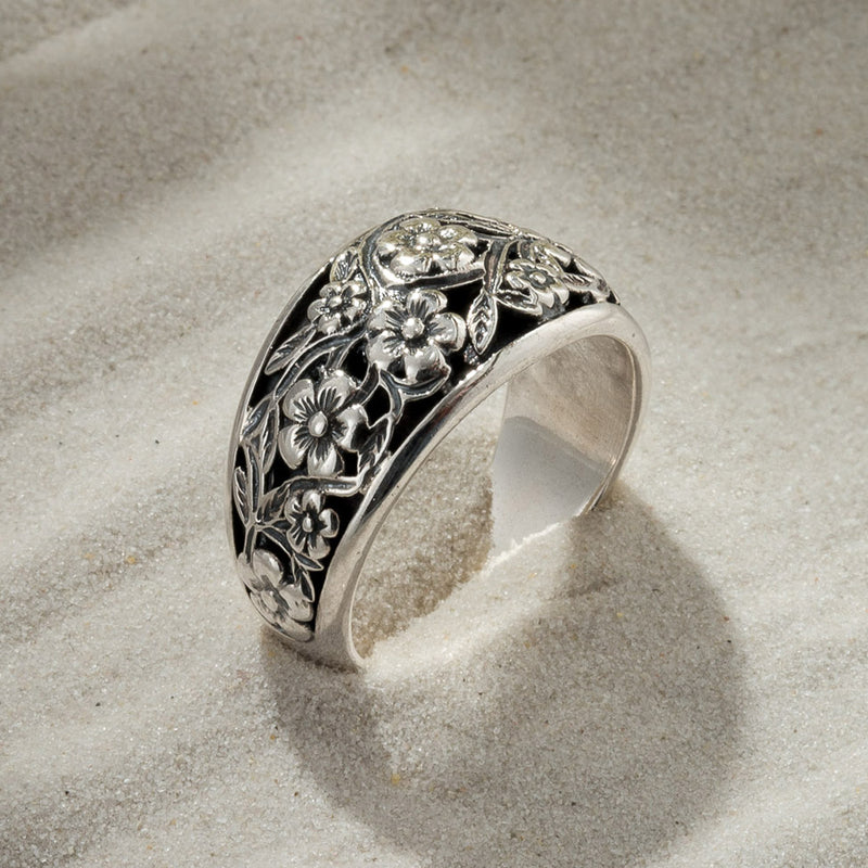 Harmony Tapered Silver Ring - Sterling Silver - Cigar Band Ring