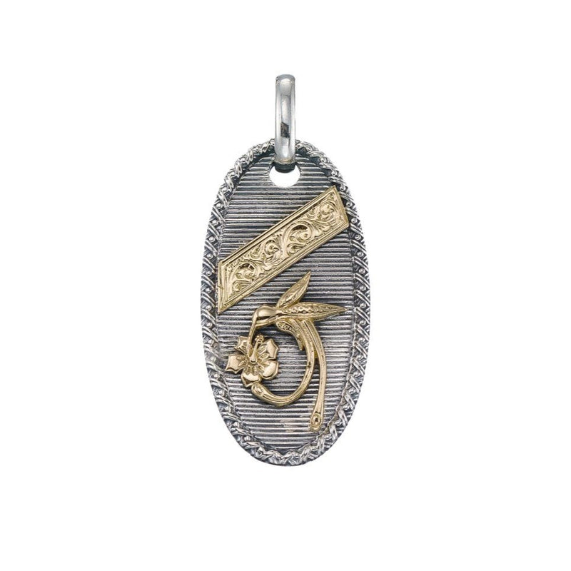 Hummingbird Talisman Pendant - 18k Gold & Sterling Silver Pendant