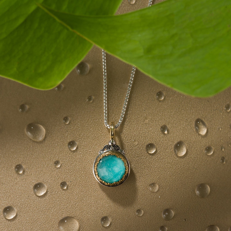 Pop Rocks Imperial Medium Round Pendant - 18k Gold & Sterling Silver Pendant