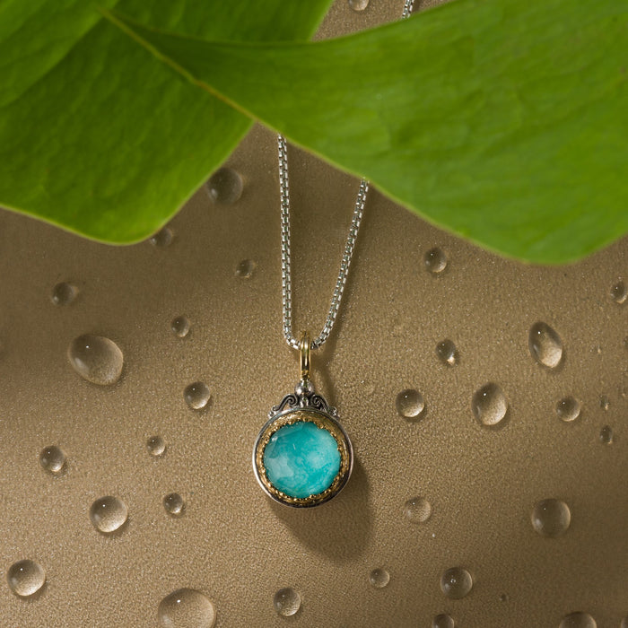 Pop Rocks Imperial Medium Round Pendant - 18k Gold & Sterling Silver Pendant