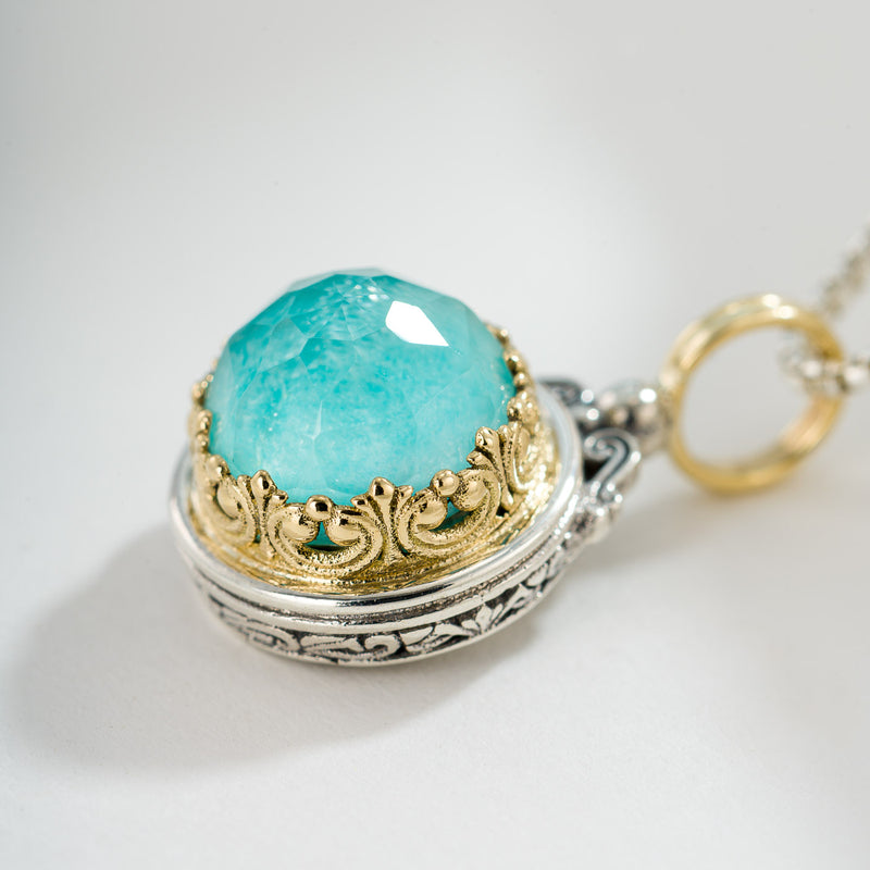 Pop Rocks Imperial Medium Round Pendant - 18k Gold & Sterling Silver Pendant