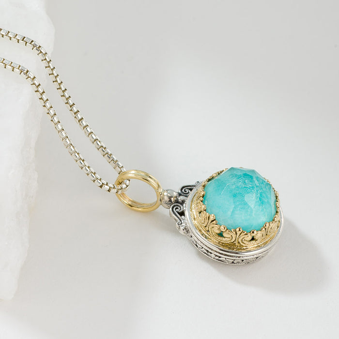 Pop Rocks Imperial Medium Round Pendant - 18k Gold & Sterling Silver Pendant