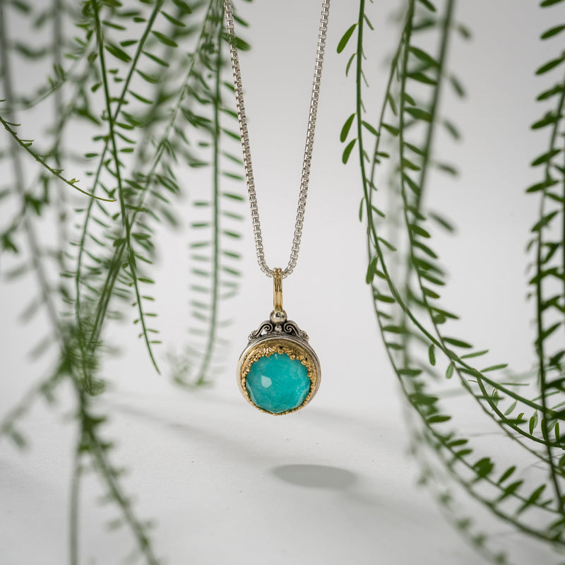 Pop Rocks Imperial Medium Round Pendant - 18k Gold & Sterling Silver Pendant