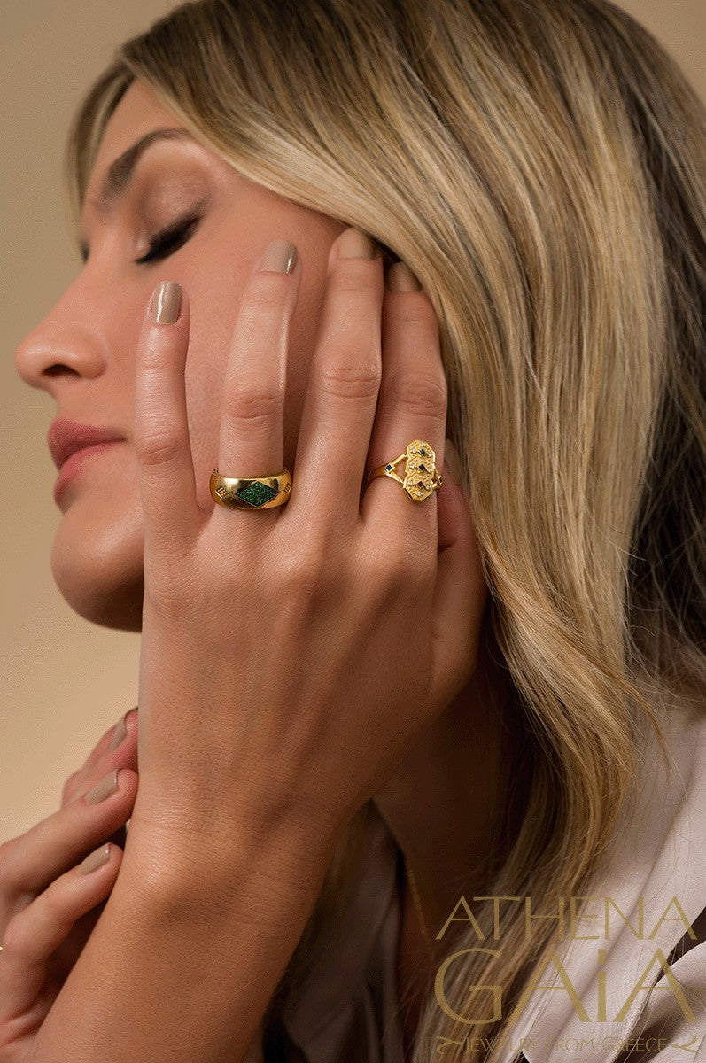 Royal Heritage Bold Diamond Ring - 18k Gold Ring