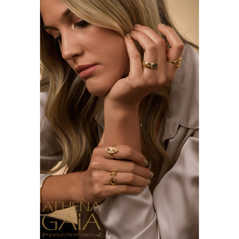 Royal Heritage Split Ring - 18k Gold Ring - Cocktail Ring