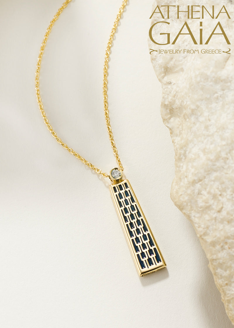 Periklista Tapered Pendant Necklace - 18k Gold Necklace