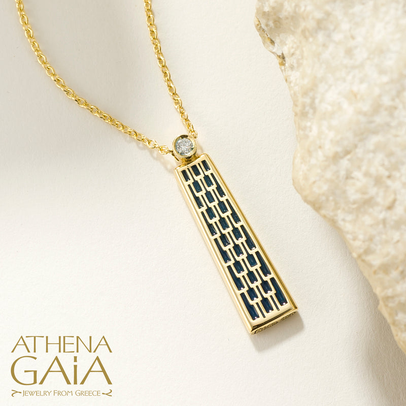 Periklista Tapered Pendant Necklace - 18k Gold Necklace