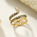 Periklista Serpent Enamel Wrap Ring - 18k Gold - Cocktail Ring