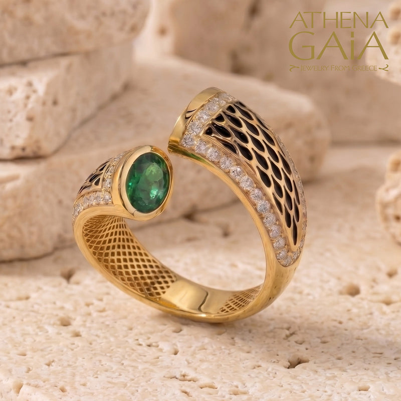 Periklista Wrap Ring - 18k Gold Ring - Cocktail Ring