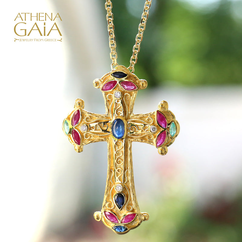 Regal Niketas Cross - 18k Gold - Flared Latin Cross