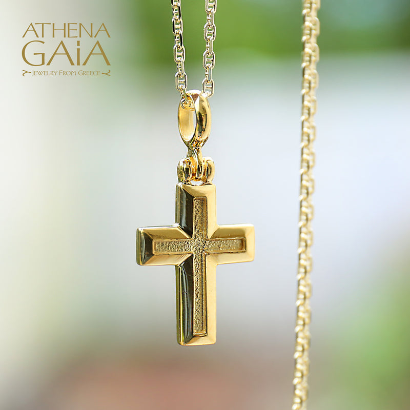Shadow and Light Aegis Latin Cross (Small) - 18k Gold - Orthodox Cross