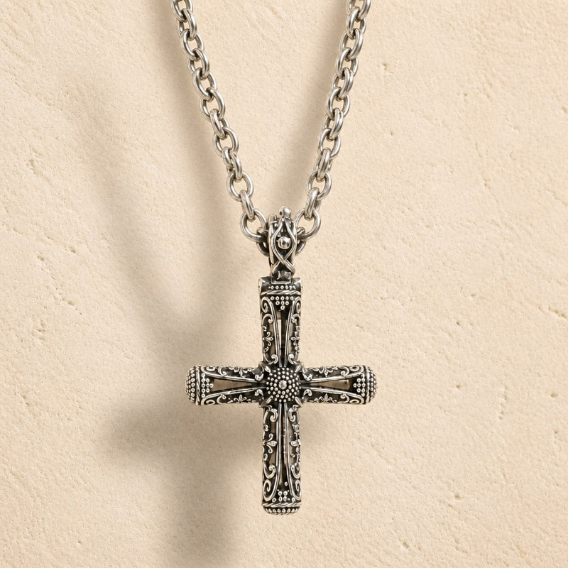 Filigree Orthodox Cross - Sterling Silver - Byzantine Cross