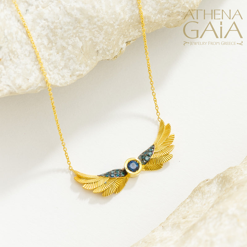 Icarus Wings - 18k Gold - Pendant Necklace (Small)