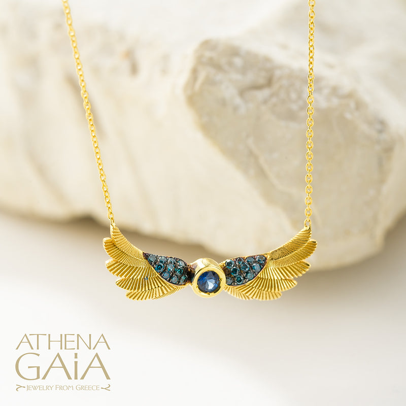 Icarus Wings - 18k Gold - Pendant Necklace (Small)