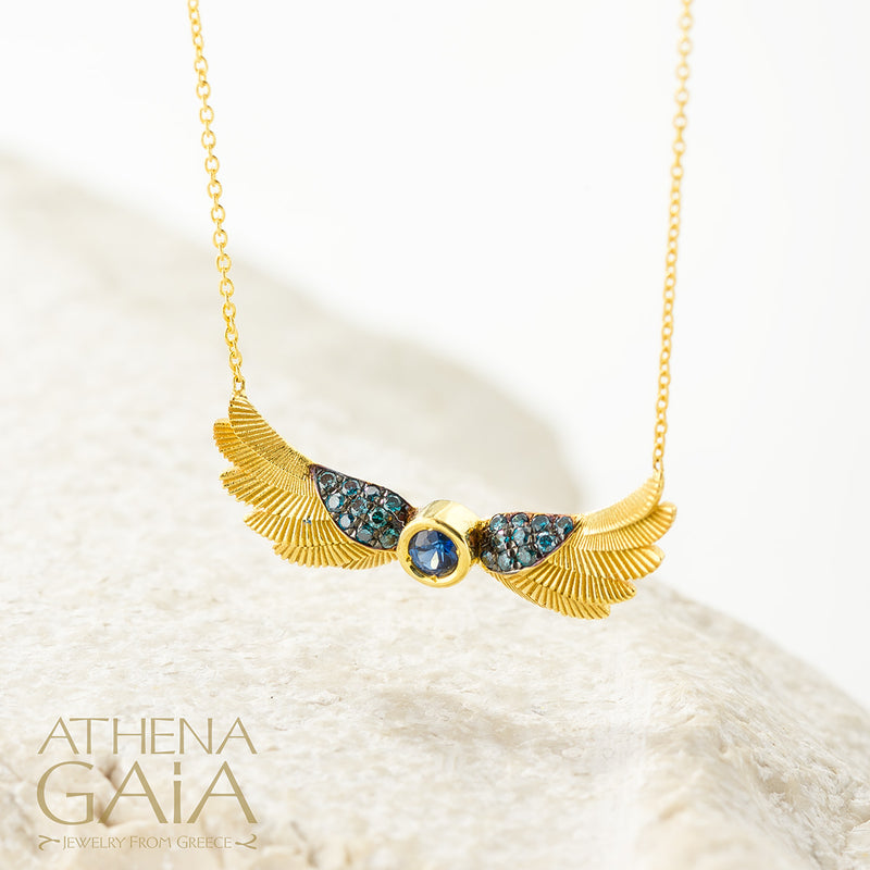 Icarus Wings - 18k Gold - Pendant Necklace (Small)