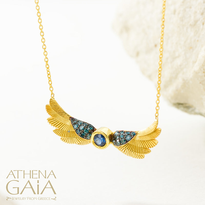 Icarus Wings - 18k Gold - Pendant Necklace (Small)