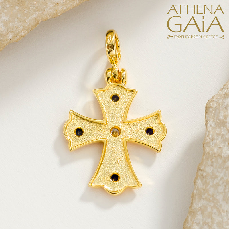 Flared Cross (Small) - 18k Gold - Byzantine Orthodox Cross