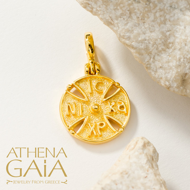 IC-XC NIKA Cross - 18k Gold - Byzantine Maltese Cross