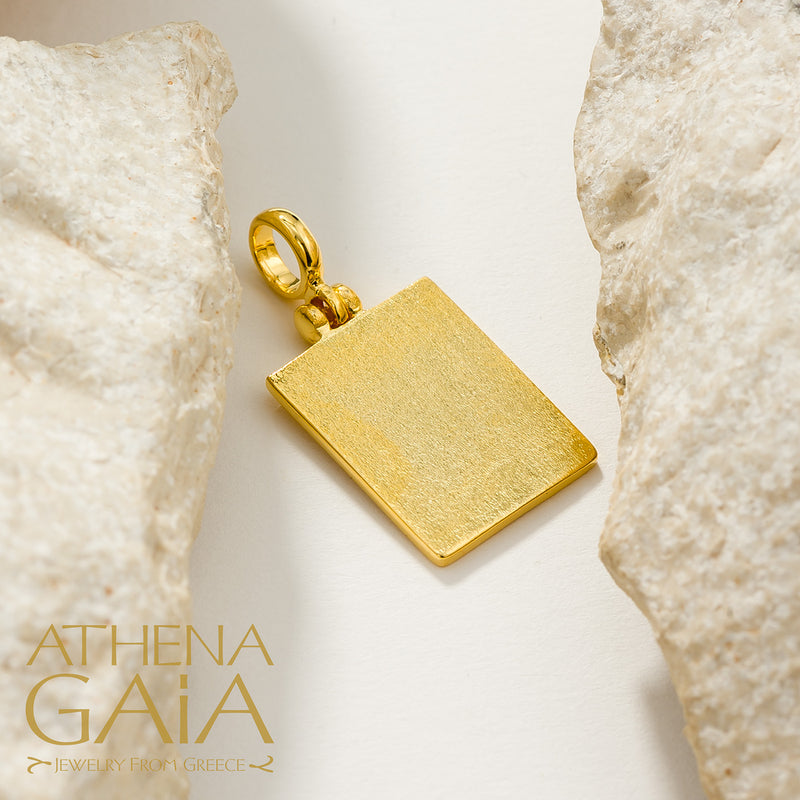 Byzantine Tablet Konstantinata - 18k Gold - Greek Cross